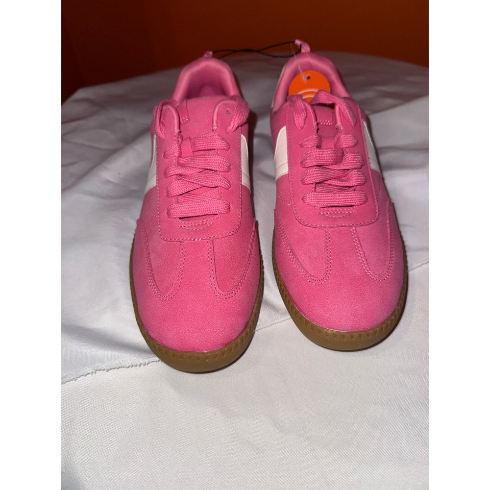 Wonder Nation Pink Soccer Sneakers Memory Foam Gum Sole Youth Size 6